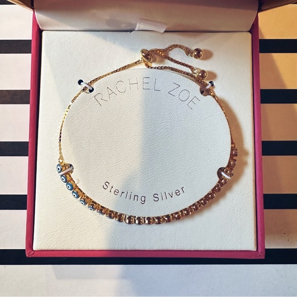 STERLING SILVER EVIL EYE BRACELET - Picture 3 of 4